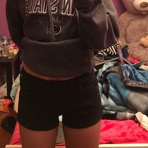 Black shorts size 1